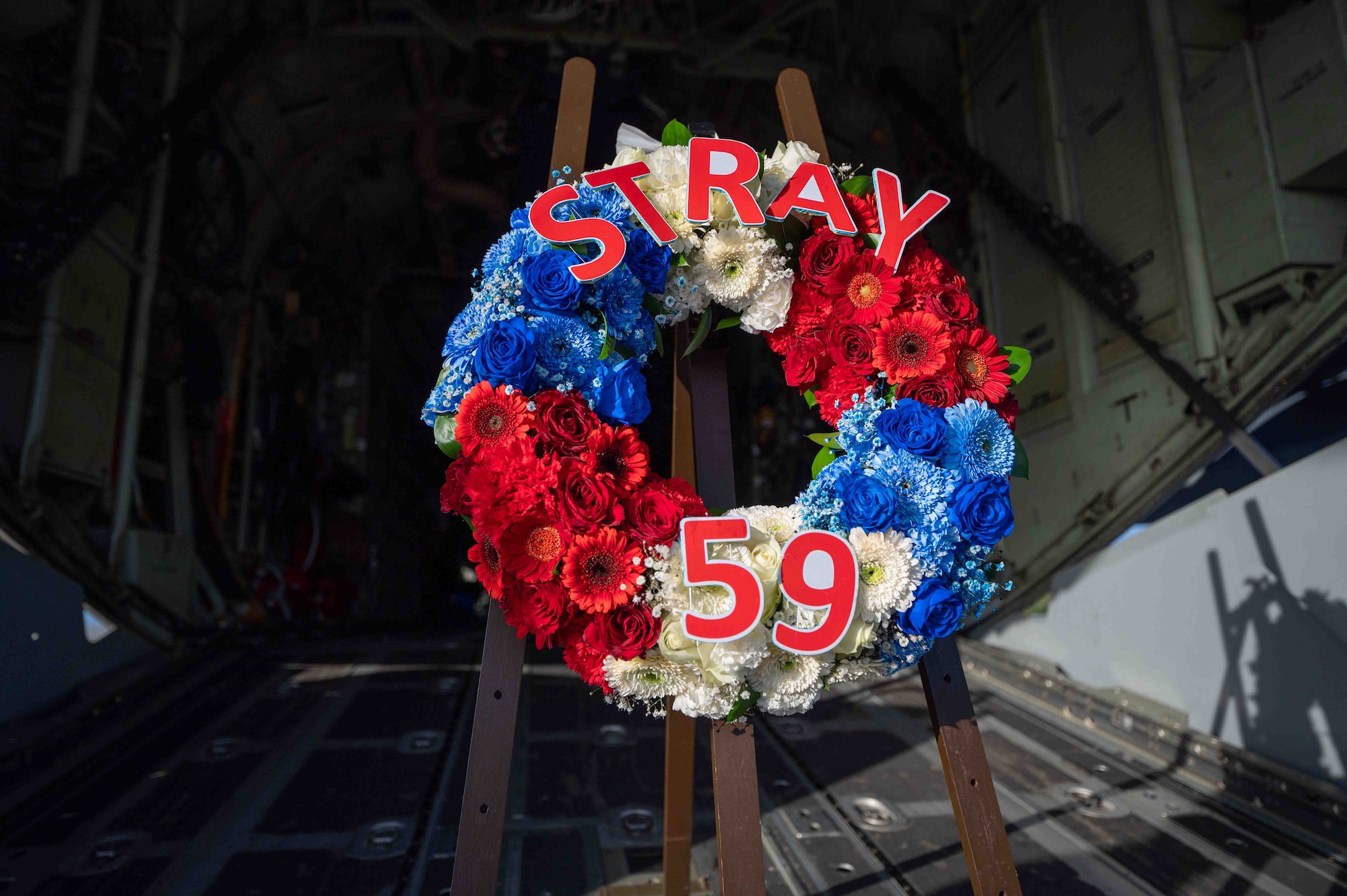 A wreath is displayed.