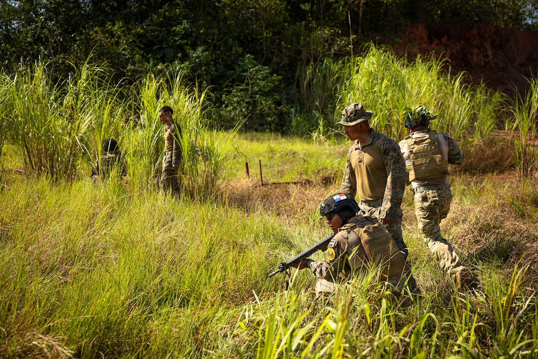 U.S. Marines with 2nd Combat Engineer Battalion, 2nd Marine Division, and Panamanian security partners conduct live fire and maneuver range training at Camp Cerro Tigre, Panama, Feb. 20, 2026. The training, conducted as part of Panamanian Partnership 26, enhanced interoperability and shared capabilities by enabling U.S. Marines with 2nd CEB to train alongside Panamanian security institutions in a combined training environment. (U.S. Marine Corps photo by Sgt. Antonino Mazzamuto)