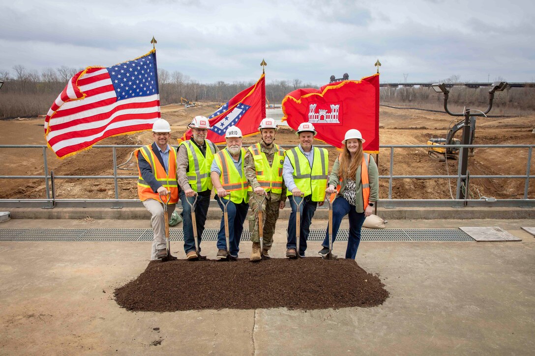 The U.S. Army Corps of Engineers (USACE) Memphis District marked three major infrastructure milestones in eastern Arkansas, Mar. 3, 2026. The events included groundbreaking ceremonies for the Grand Prairie Region Project and the Bayou Meto Basin Project and a ribbon-cutting to celebrate the successful installation of three new gearboxes at Graham Burke Pumping Station. 

All three achievements reflect significant advances in safeguarding Arkansas's water resources and the communities that rely on these critical water supplies.