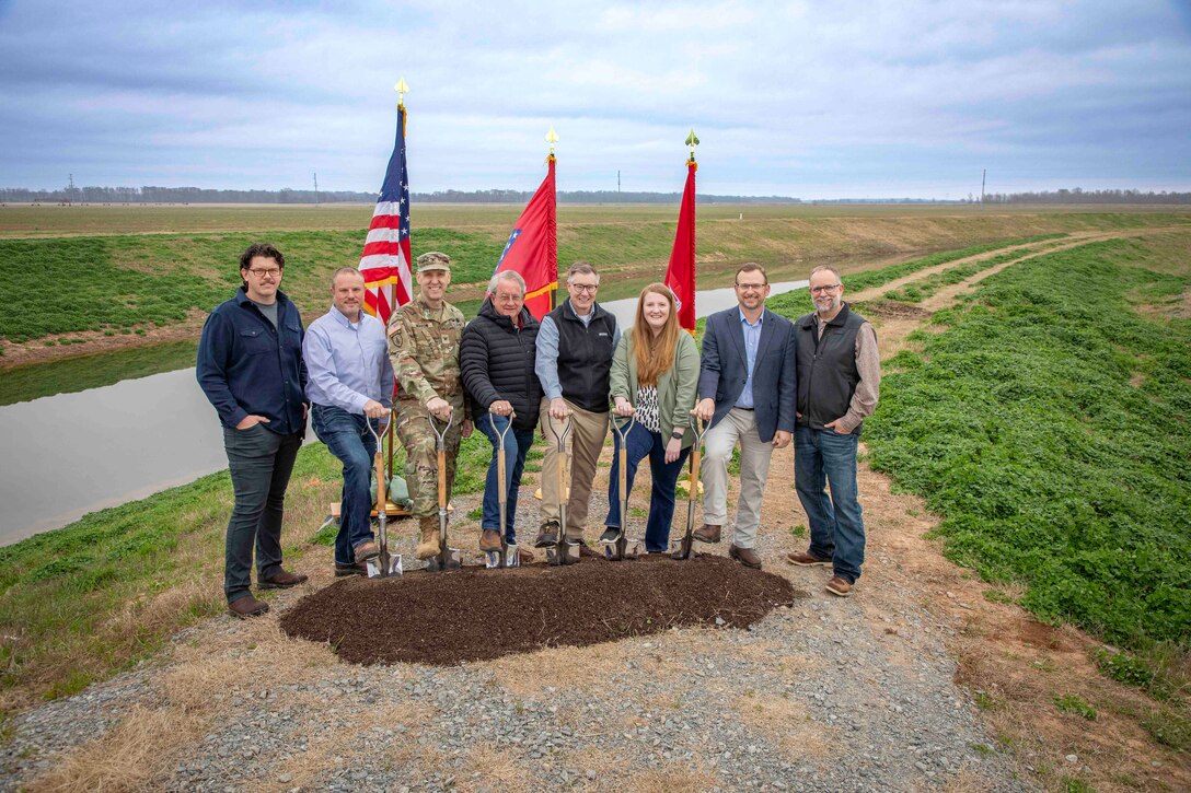 The U.S. Army Corps of Engineers (USACE) Memphis District marked three major infrastructure milestones in eastern Arkansas, Mar. 3, 2026. The events included groundbreaking ceremonies for the Grand Prairie Region Project and the Bayou Meto Basin Project and a ribbon-cutting to celebrate the successful installation of three new gearboxes at Graham Burke Pumping Station. 

All three achievements reflect significant advances in safeguarding Arkansas's water resources and the communities that rely on these critical water supplies.