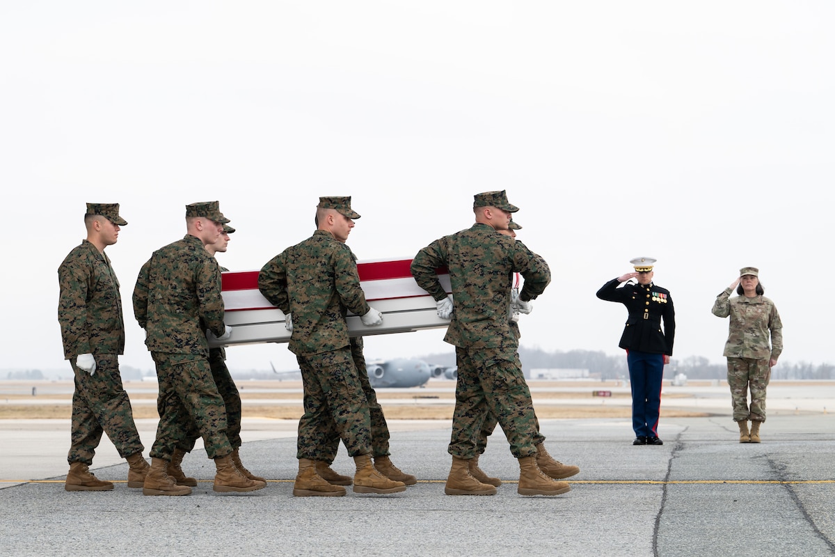 Marine Lance Cpl. Kevin Melendez honored in dignified transfer March 4