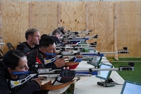 U.S. service members qualify in air rifle March 2, 2026, during the 2026 Torch Army Trials at Fort Bliss, Texas.