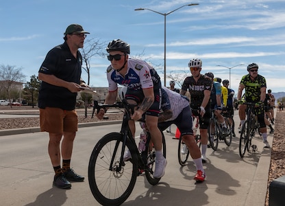SSG Daniel Agosto takes his position at the starting line before the race begins as part of Army Trials 2026.