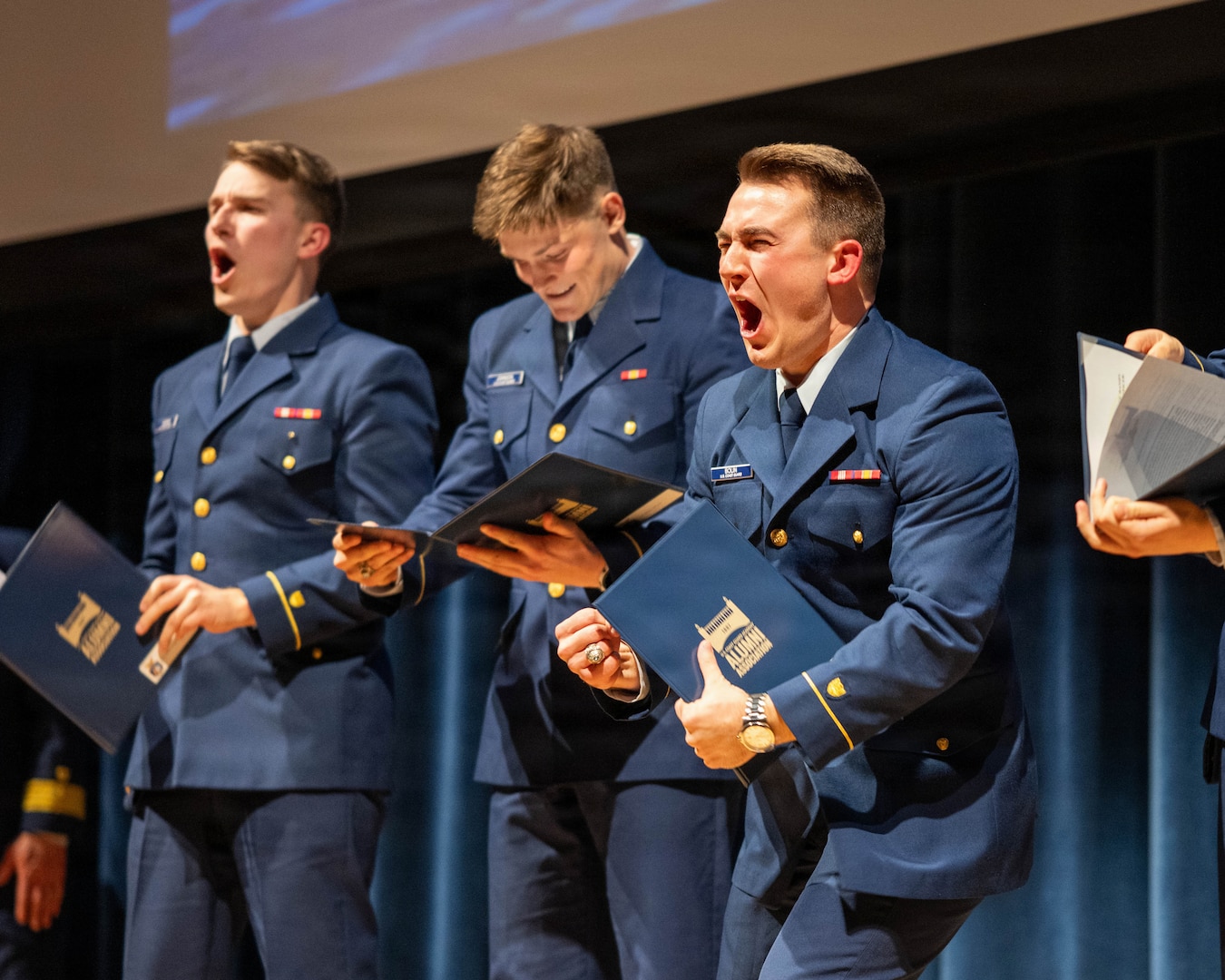 The cadets of class 2026 receive their first assignments on Billet Night at the U.S. Coast Guard Academy, New London, Connecticut, March 5, 2026 . During the event, each cadet will receive their billet, a specific job assignment at a Coast Guard unit. This is a highly anticipated event for the graduating class, as it marks the first step towards a career of service to the country. (U.S. Coast Guard photo by Petty Officer 2nd Class Janessa-Reyanna Warschkow)