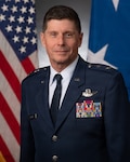 U.S. Air Force Maj. Gen. Henry Harder Jr., the Adjutant General of the Vermont National Guard, poses for an official photo at the Vermont Air National Guard base, South Burlington, VT, Mar. 8, 2026. Harder was elected by Vermont legislature to command Vermont's Army and Air National Guard. (U.S. Air National Guard photo by Airman 1st Class Raymond LaChance)