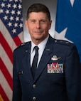 U.S. Air Force Maj. Gen. Henry Harder Jr., the Adjutant General of the Vermont National Guard, poses for an official photo at the Vermont Air National Guard base, South Burlington, VT, Mar. 8, 2026. Harder was elected by Vermont legislature to command Vermont's Army and Air National Guard. (U.S. Air National Guard photo by Airman 1st Class Raymond LaChance)