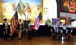 Students of the Jan Karski Polish School sing and perform in honor of Casimir Pulaski at the Polish Museum of America in Chicago.
