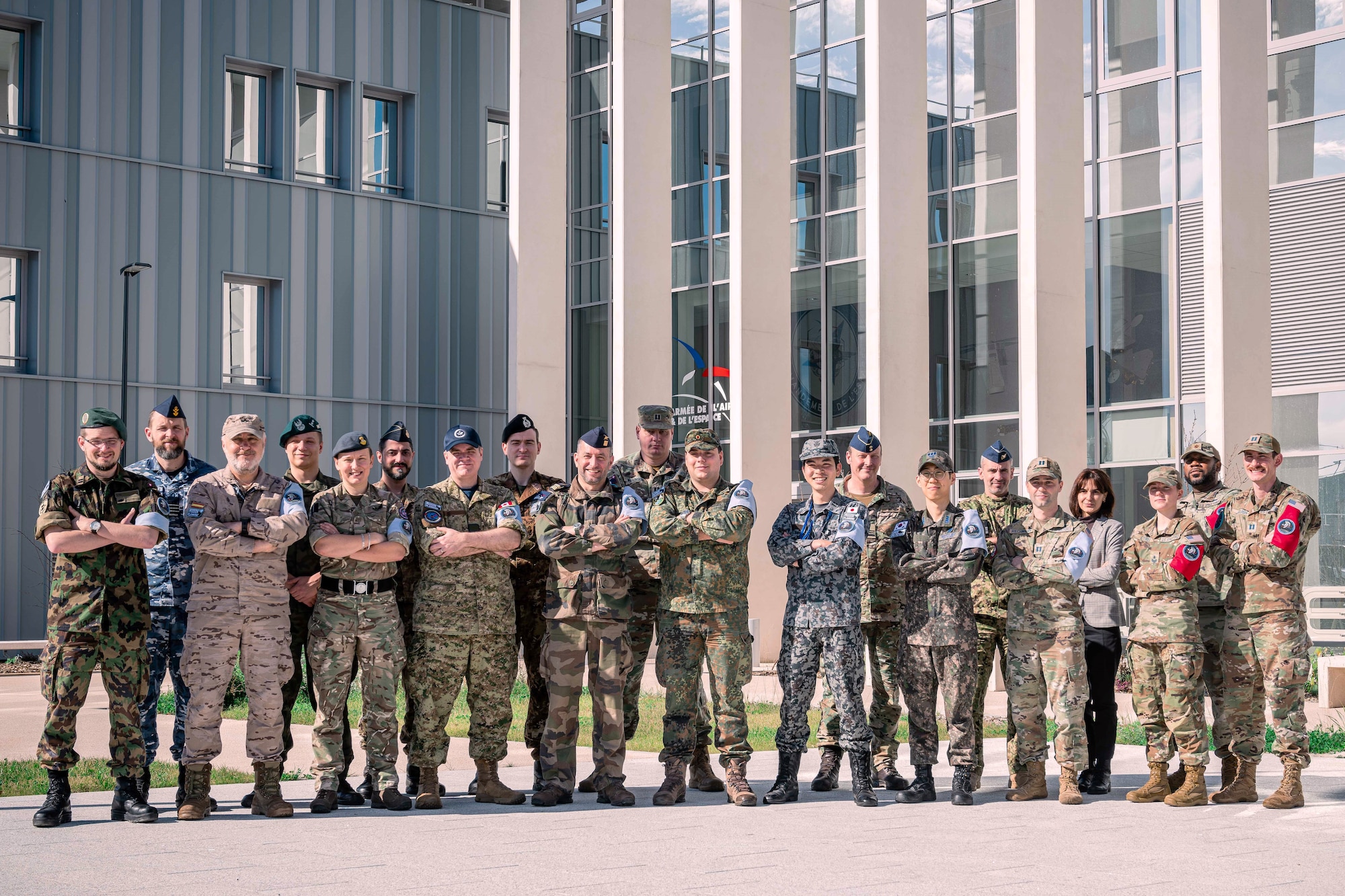 Soldier pose for photo