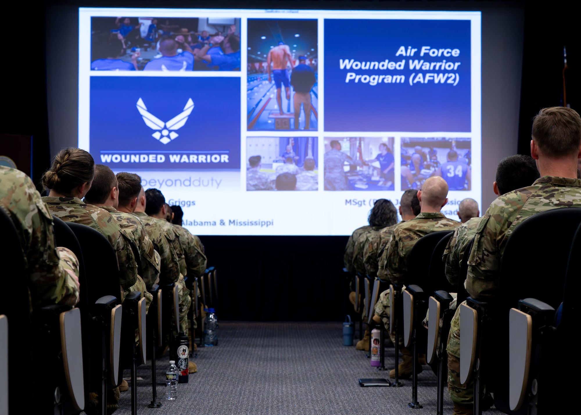 A presentation on the Air Force Wounded Warrior program at Gunter Annex, Alabama, March 3, 2026.