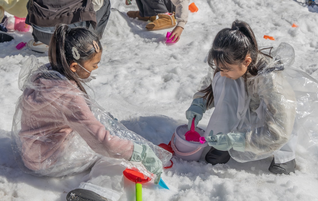 ZUSHI, Japan (February 21, 2026) - Commander, Fleet Activities Yokosuka Morale, Welfare and Recreation (CFAY MWR) hosted the annual Winter Blast at West Valley Campgrounds just outside of Ikego Hills Family Housing Area Saturday, February 21, 2026. Families enjoyed roasting marshmallows, playing in the snow, doing craft projects, and live entertainment. The MWR team transported several pounds of snow from Nagano Prefecture in northern Japan to the installation's campgrounds for this special event.  (U.S. Navy photo by Sheryl Sullivan)