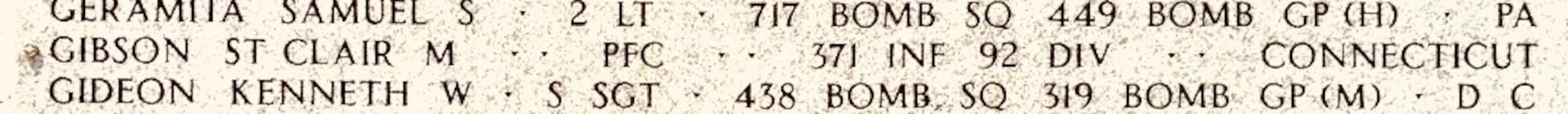 Pfc. St. Clair M. Gibson