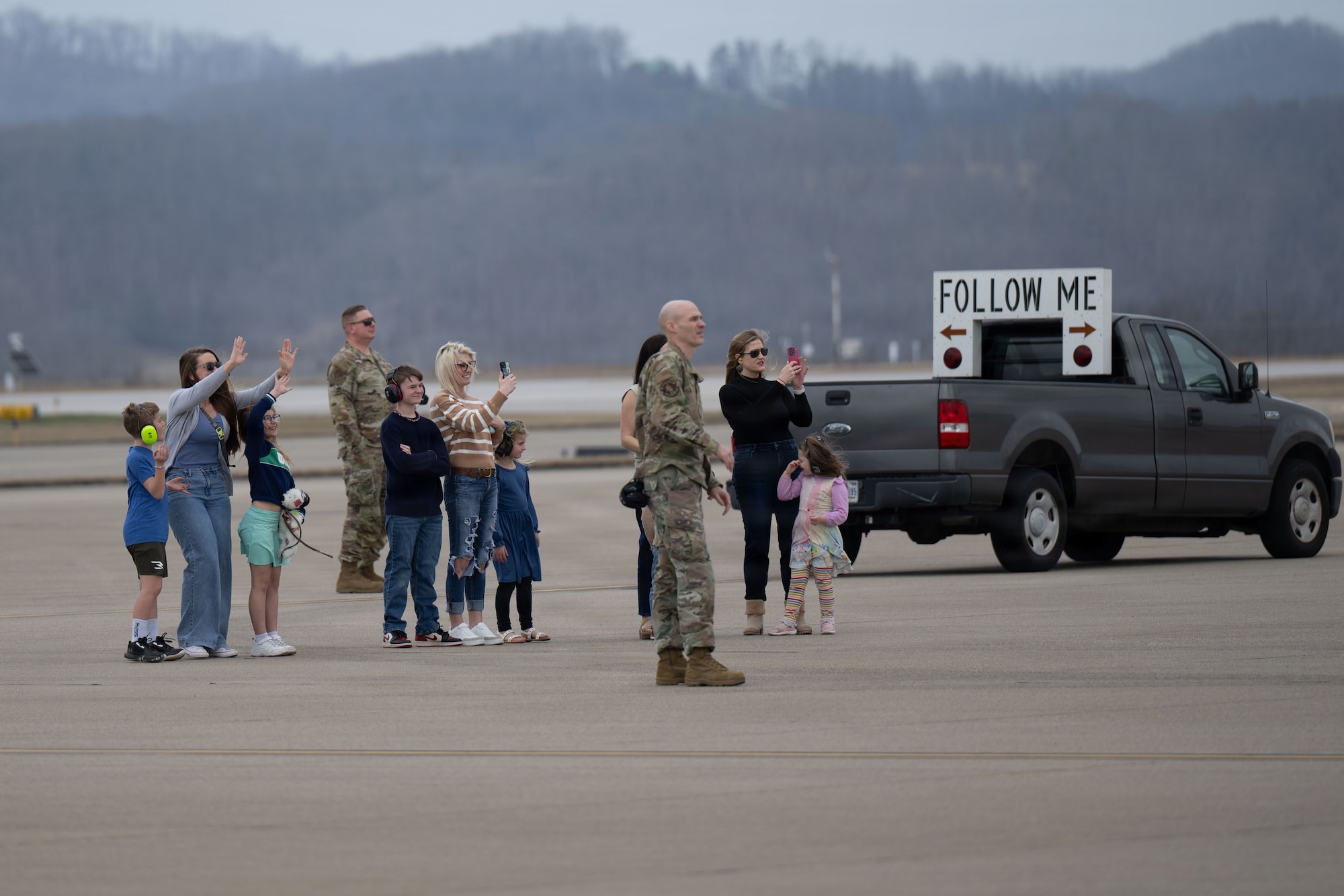 Photos of Airmen returning to their families.