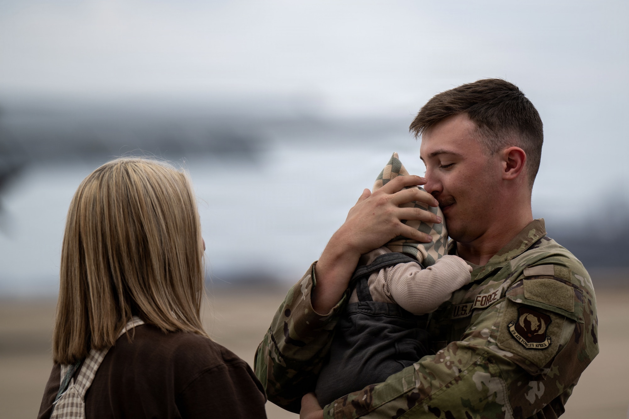 Photos of Airmen returning to their families.