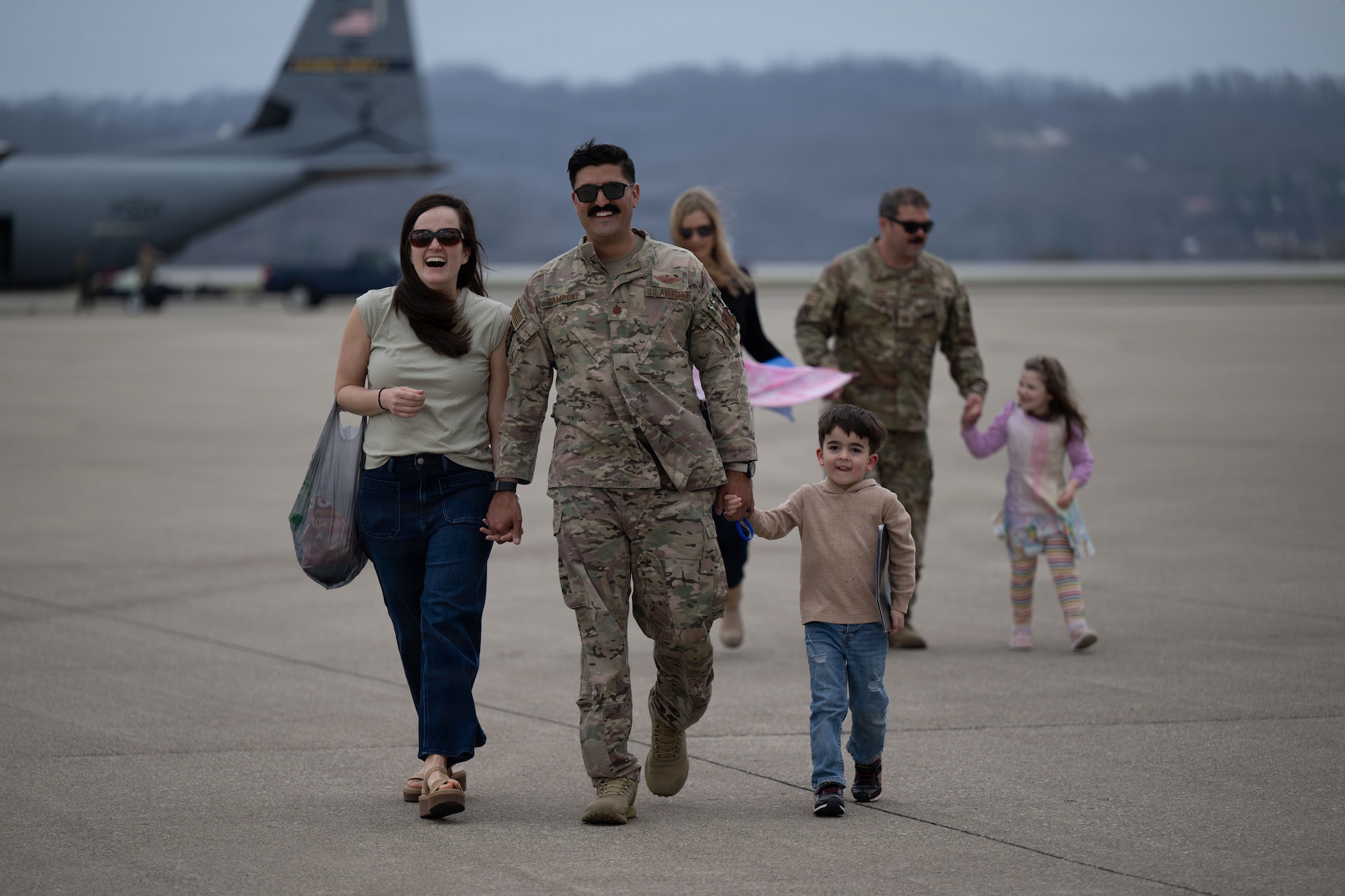 Photos of Airmen returning to their families.