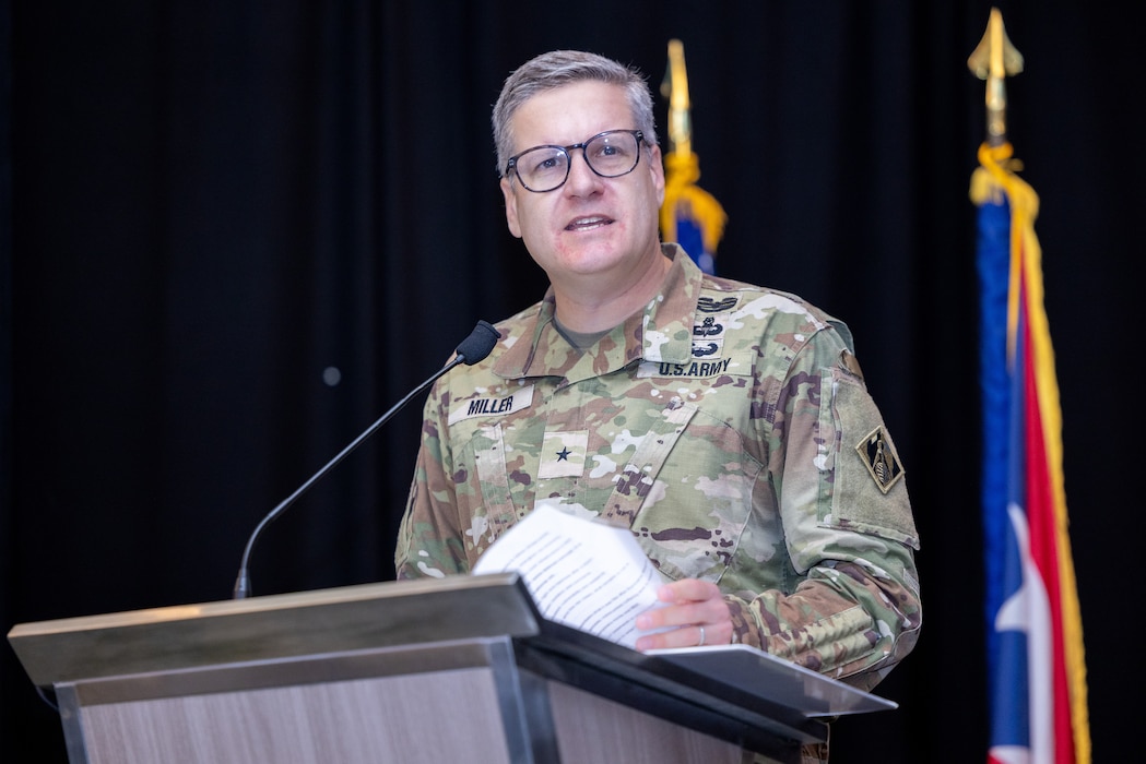 Brig. Gen. Zachary L. Miller delivers the keynote address at the 2026 SAME San Juan Field Chapter Industry Day, held March 3-5, 2026, at the El Conquistador Resort in Fajardo, Puerto Rico. This year’s SAME event featured one of the strongest speaker lineups yet and provided a platform for federal agencies and industry partners to connect, collaborate, and explore upcoming opportunities across the Caribbean.