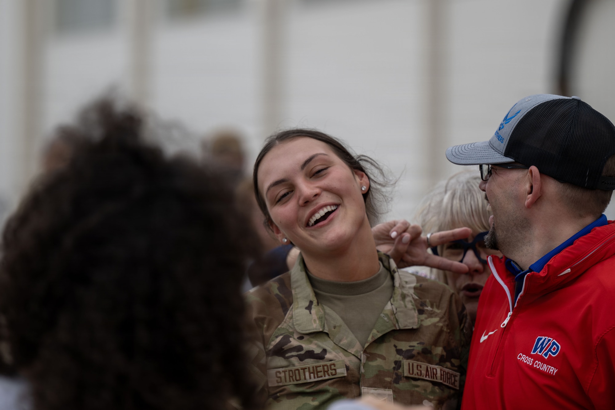 Photos of Airmen returning to their families.