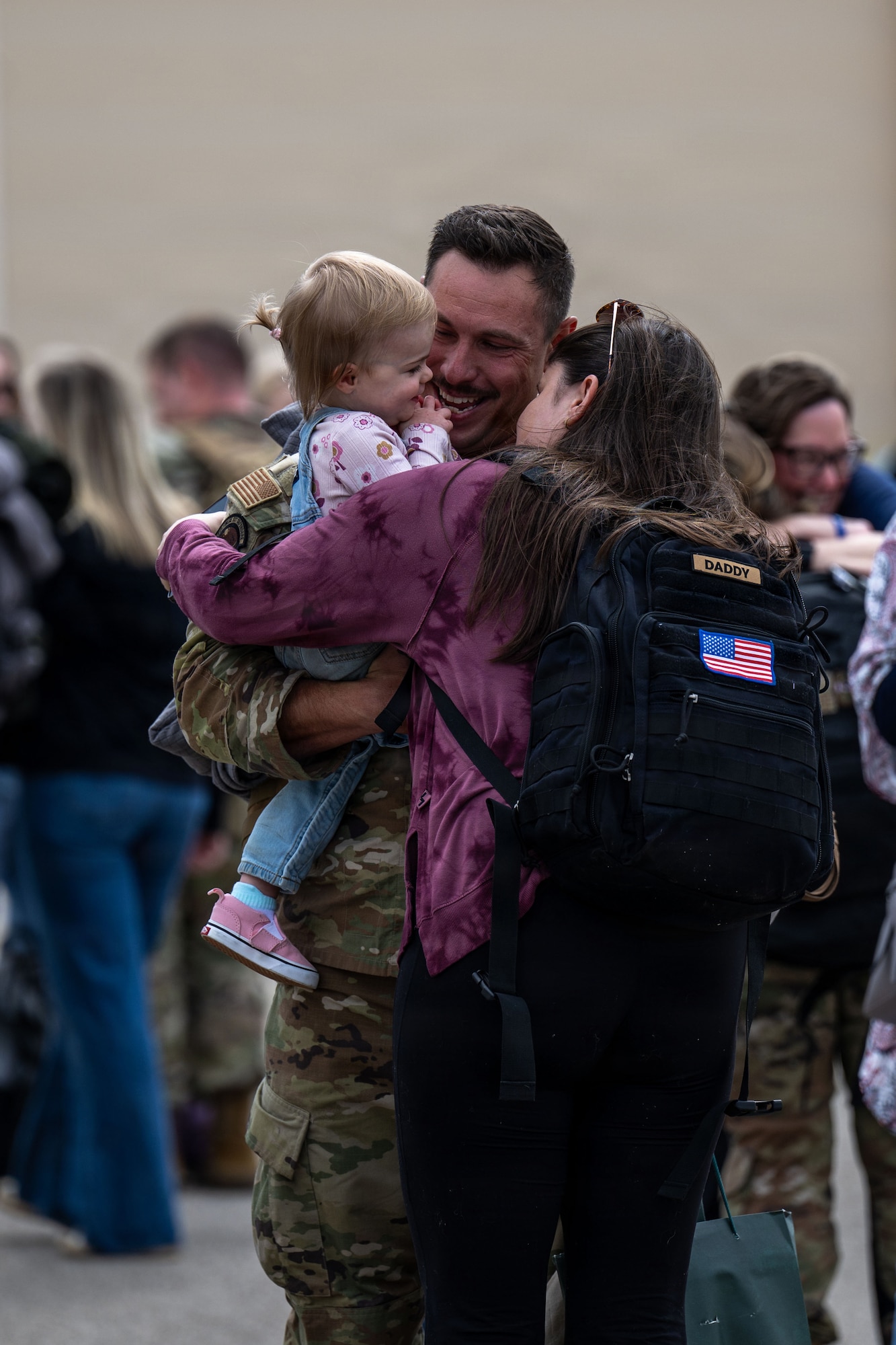 Photos of Airmen returning to their families.