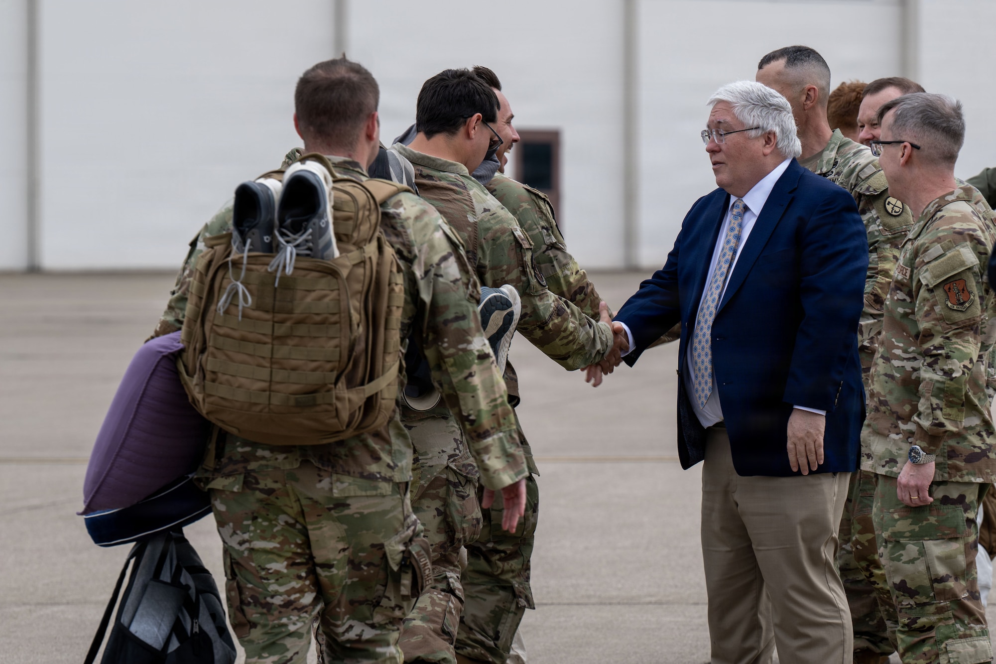 Photos of Airmen returning to their families.