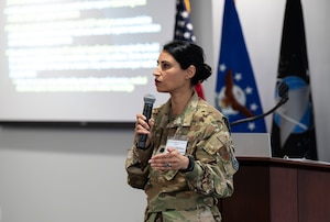 Image of a Guardian talking to a crowd.