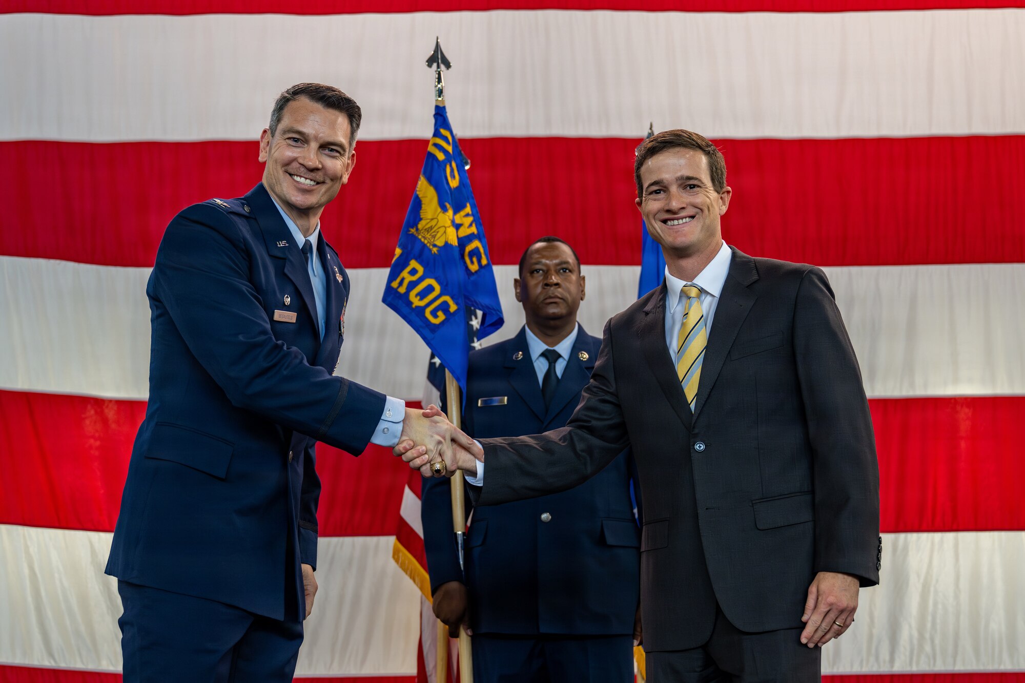 Nine honorary commanders and nine deputy honorary commanders were inducted during the ceremony.