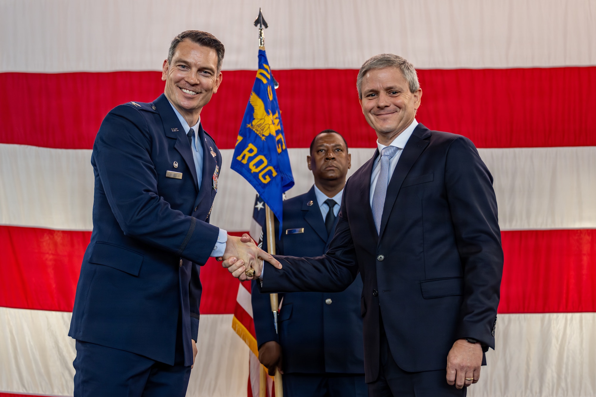 Nine honorary commanders and nine deputy honorary commanders were inducted during the ceremony.