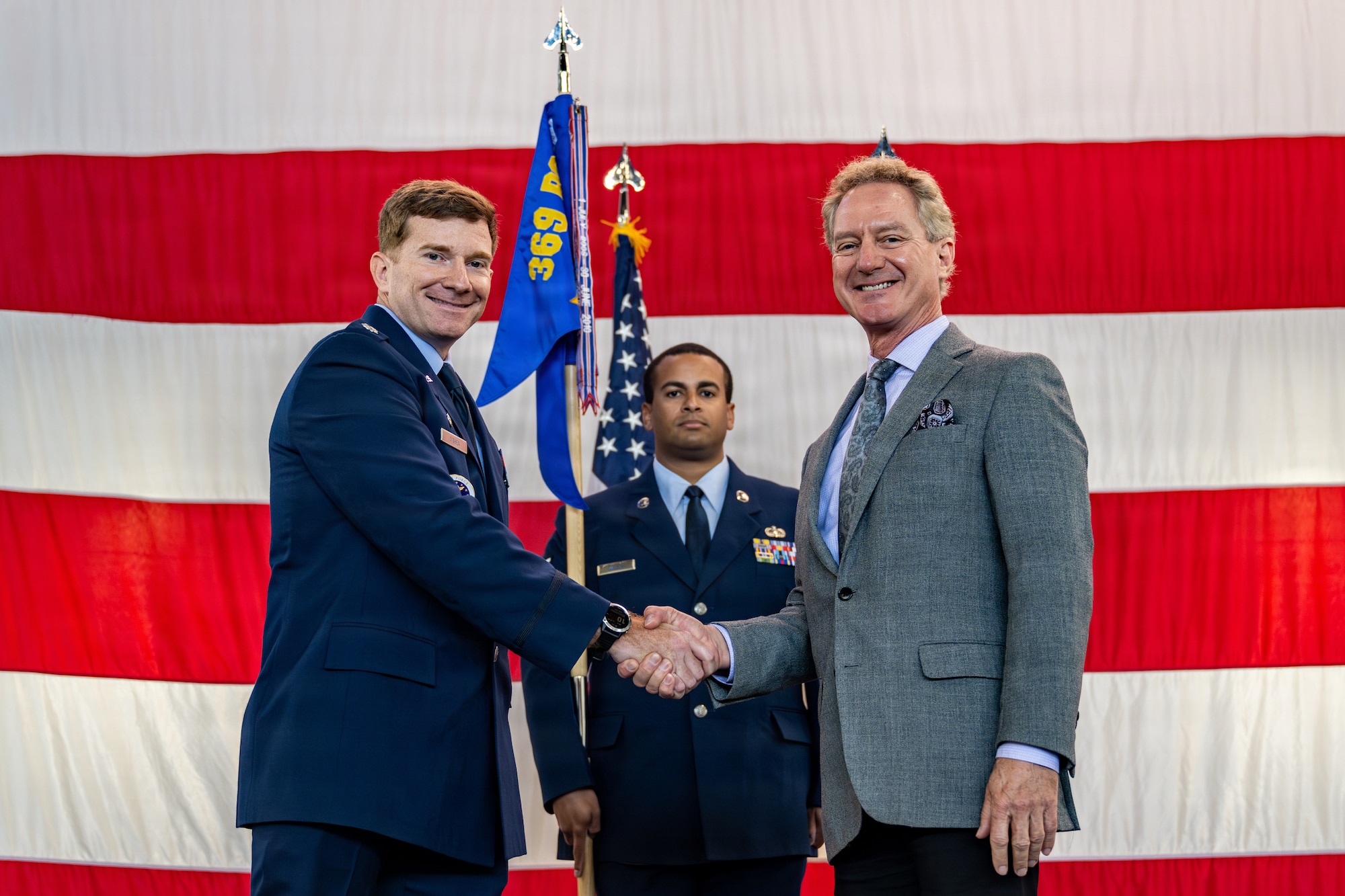 Nine honorary commanders and nine deputy honorary commanders were inducted during the ceremony.