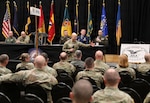 U.S. Army Lt. Gen. Jonathan Stubbs, director of the Army National Guard, shares his leadership philosophy with Kentucky Guardsmen at the 2026 National Guard Association of Kentucky conference at the Sloan Convention Center in Bowling Green, Ky., Feb. 28, 2026. Photo by 1st Sgt. Scott Raymond.