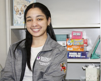 Sjoribel Traverso, an outpatient recreational therapist (RT) at Walter Reed National Military Medical Center, explains the overall trajectory of RTs' care at the medical center "is centered on fostering autonomy, with the goal of becoming a supportive resource that patients can confidently use as needed."