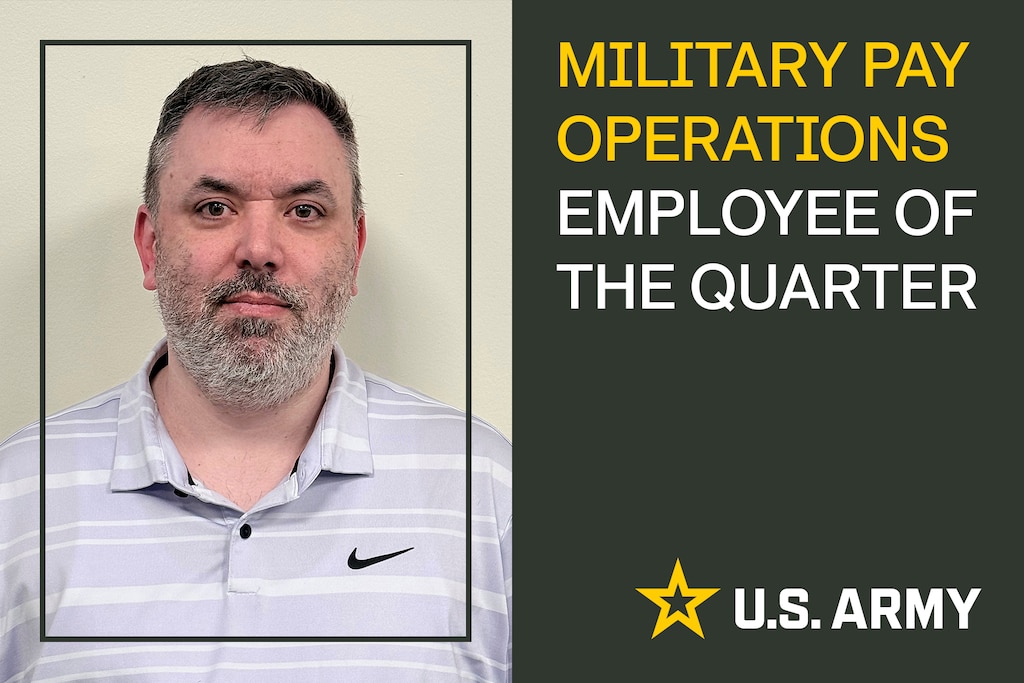 William French, U.S. Army Financial Management Command Military Pay Operations financial management analyst, poses for a photo at Fort Leavenworth, Kansas, March 3, 2026. MPO performs the installation-level military support for the Army across the United States, Korea and Japan. The MPO headquarters in Indianapolis manages 36 Army Military Pay Offices, formerly known as Defense Military Pay Offices, and 14 satellite offices at 49 locations. (U.S. Army graphic illustration)