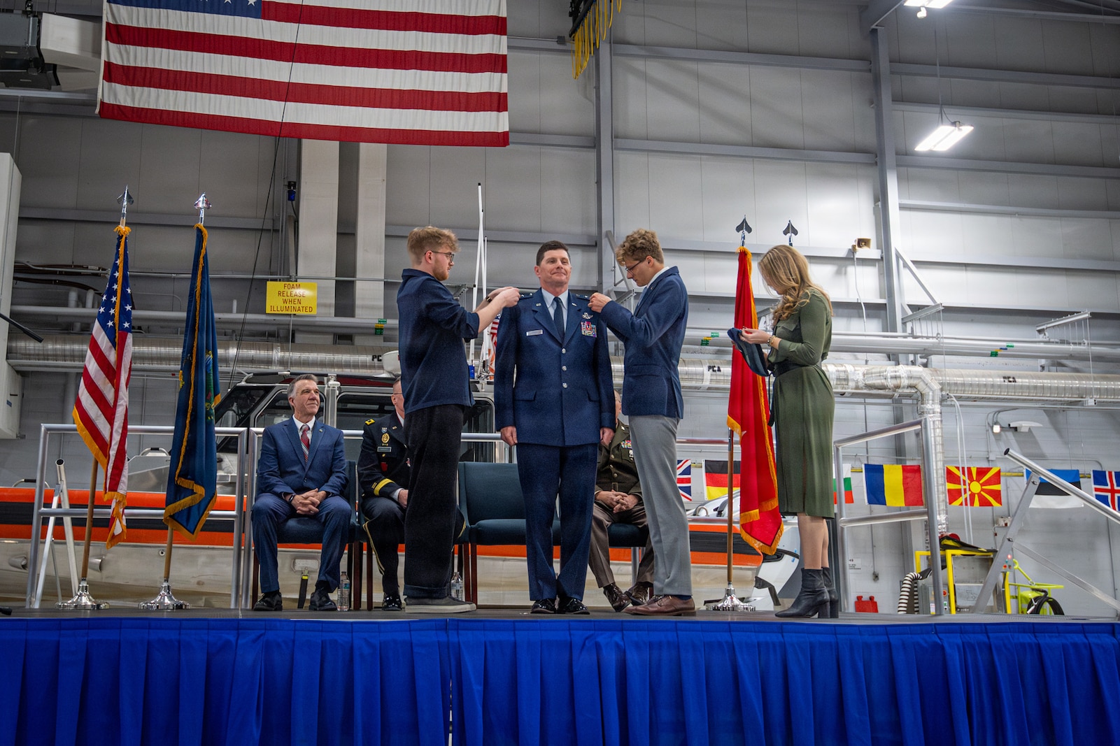Photo of U.S. Air Force Maj. Gen. Henry Harder Jr., Adjutant General of the Vermont National Guard, being promoted to the rank of Major General during a change of command ceremony at the Vermont Air National Guard Base, South Burlington, Vermont, March 7, 2026.