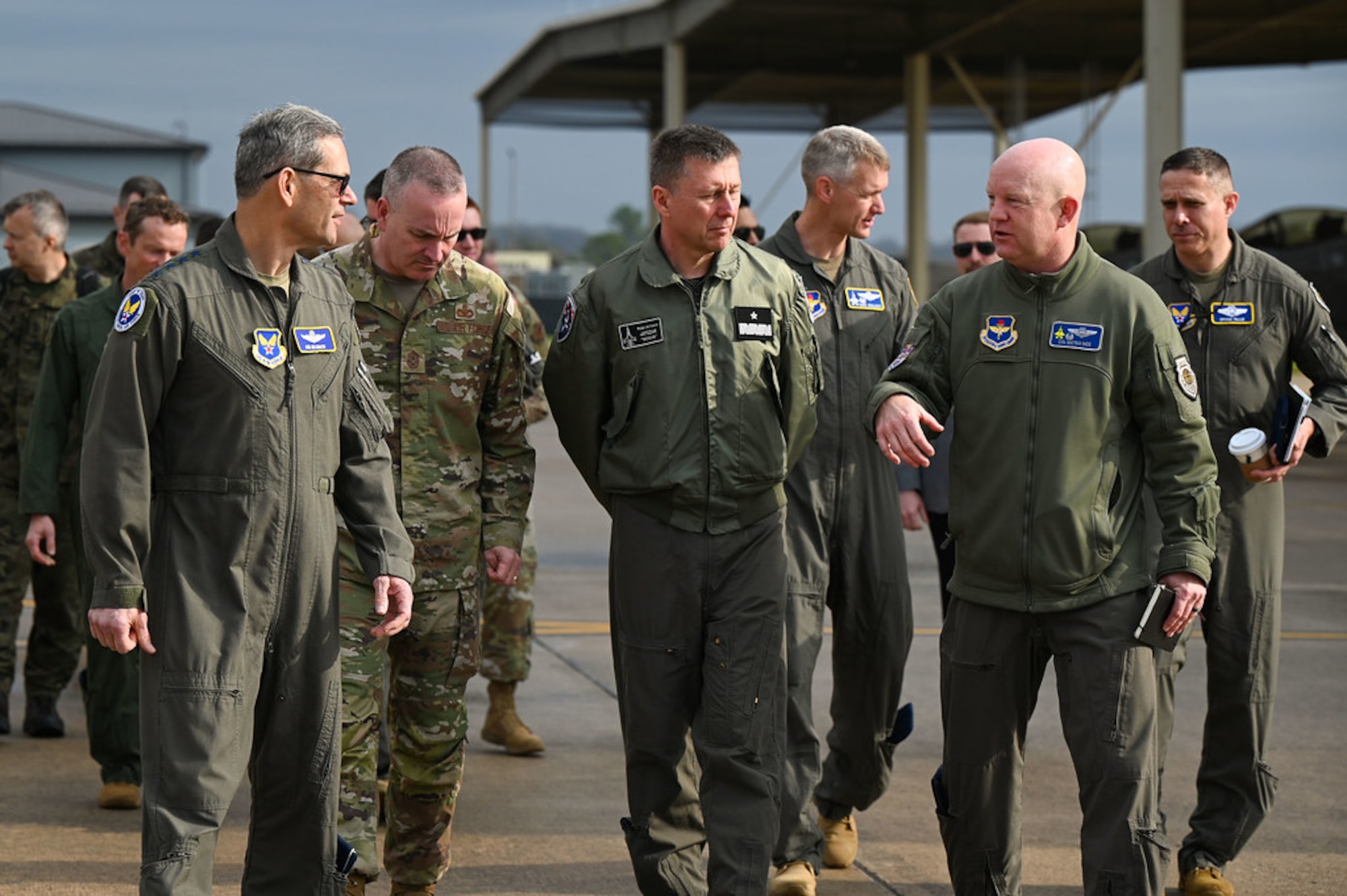 Air Force Chief of Staff Gen. Ken Wilsbach and Chief Master Sgt. of the Air Force David Wolfe tour facilities at Ebbing Air National Guard Base, Ark., March 9, 2026.