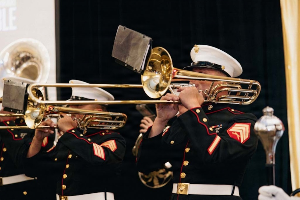 Marine Corps San Diego Band perform for Patriots at Pebble