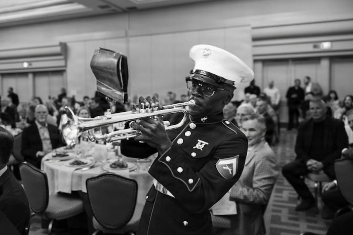 Marine Corps San Diego Band perform for Patriots at Pebble
