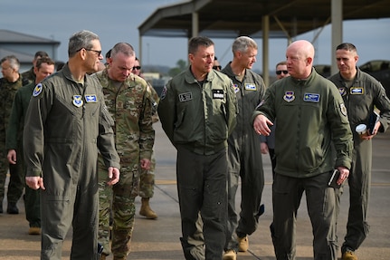 Air Force Chief of Staff Gen. Ken Wilsbach and Chief Master Sgt. of the Air Force David Wolfe tour facilities at Ebbing Air National Guard Base, Ark., March 9, 2026.