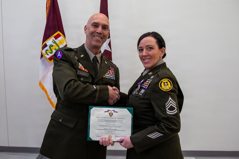 Purple Heart ceremony honors retired Army Reserve medic’s service and sacrifice