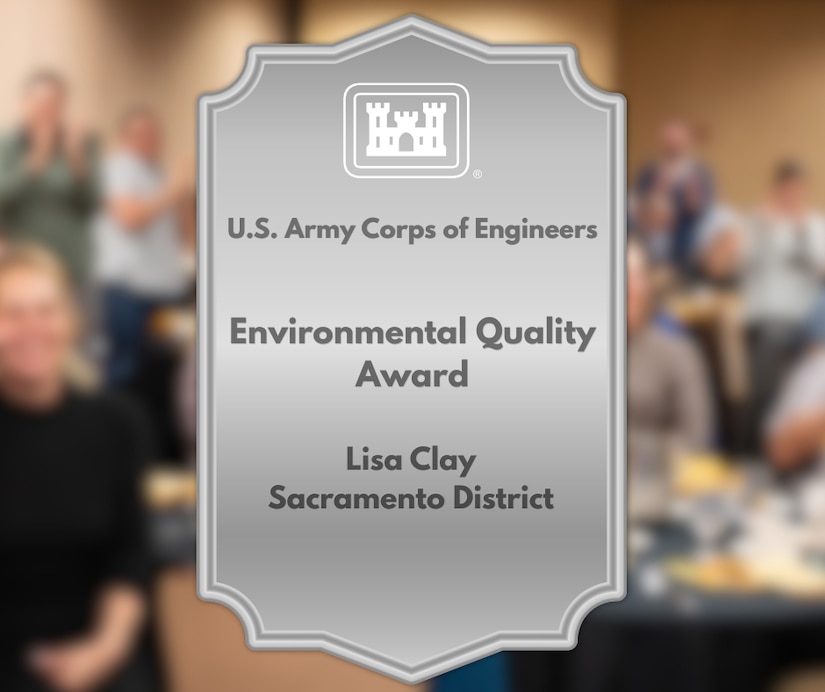 Graphic of award titled "Environmental Quality Award" presented to Lisa Clay.