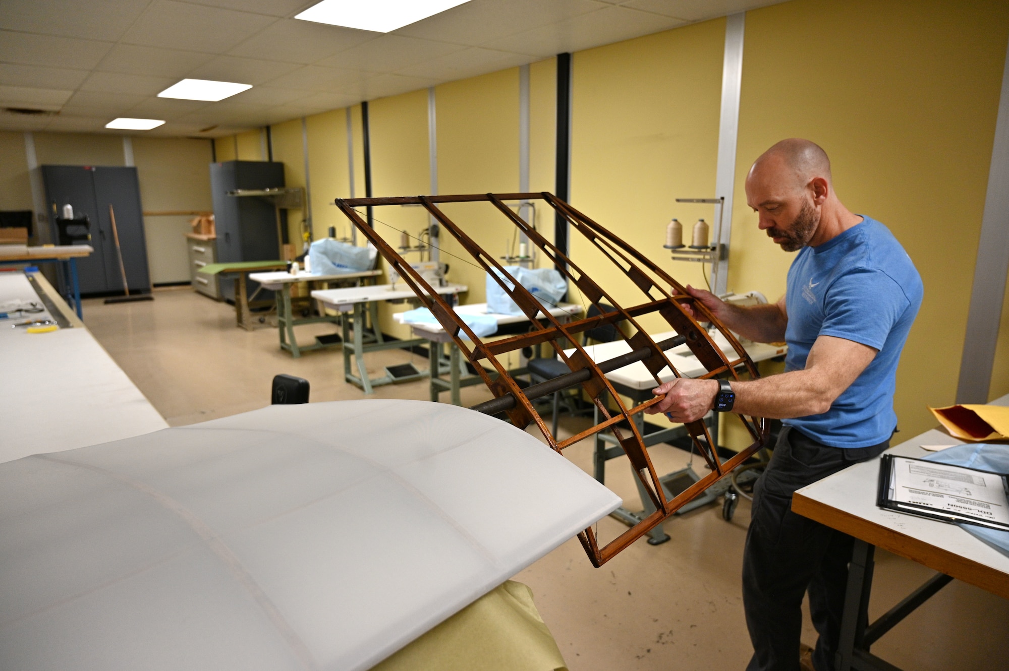 Bleriot Monoplane in restoration process.