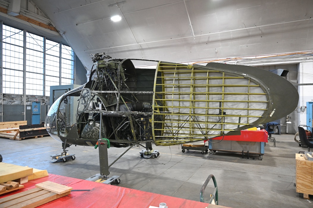 Kellett XR-8 Helicopter in restoration process.