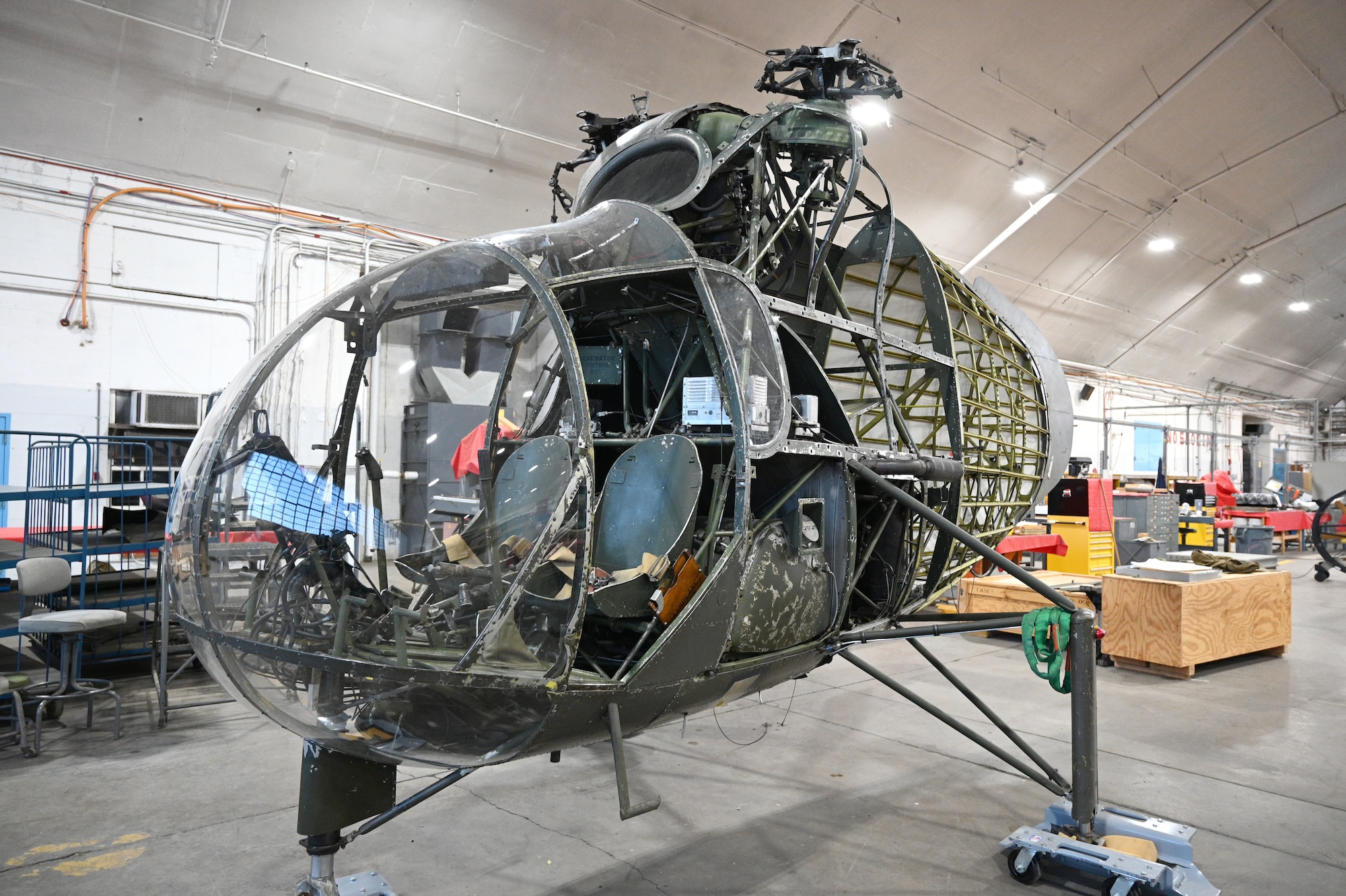 Kellett XR-8 Helicopter in restoration process.