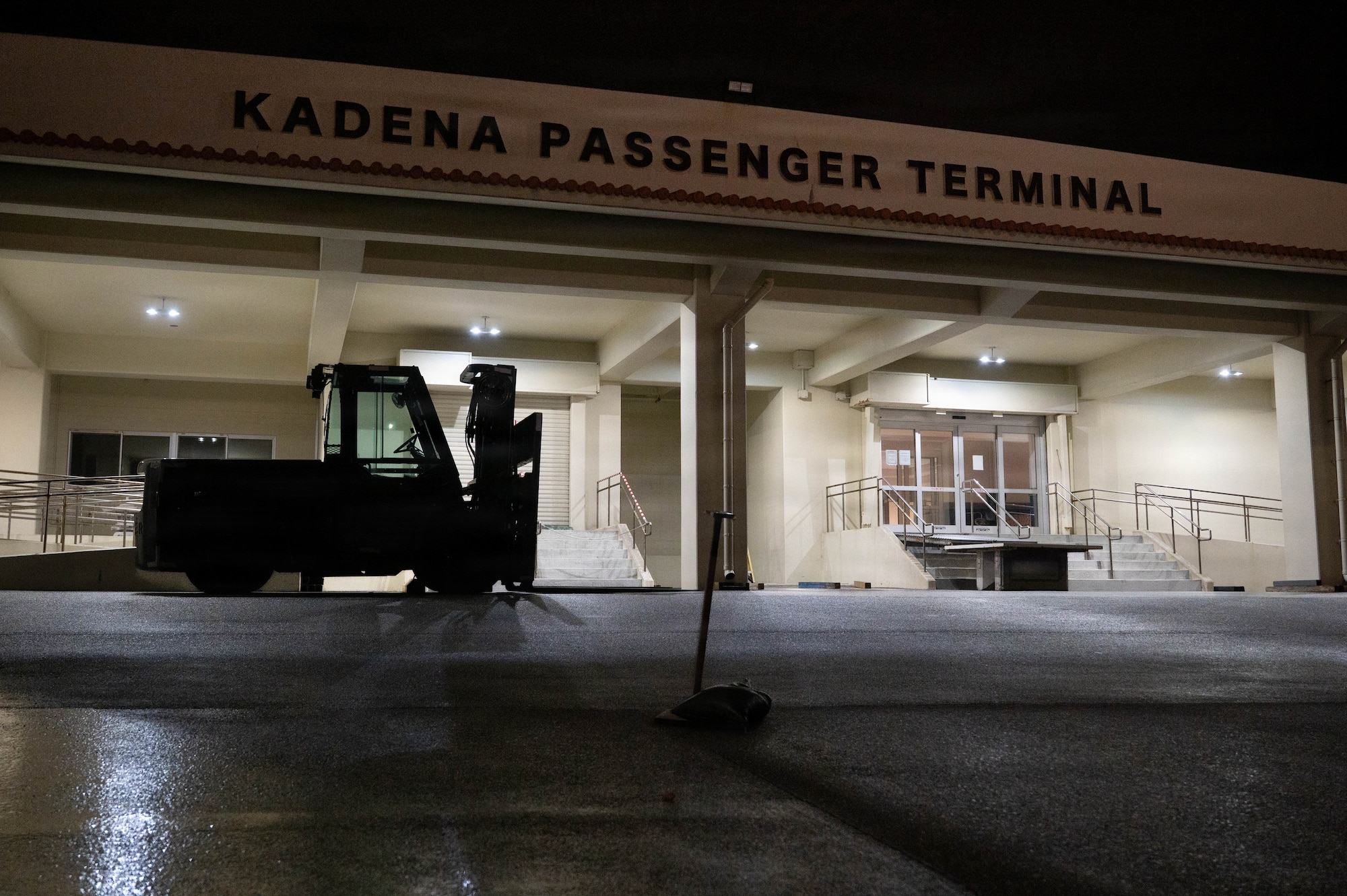 Airman simulating sweep after UXO.
