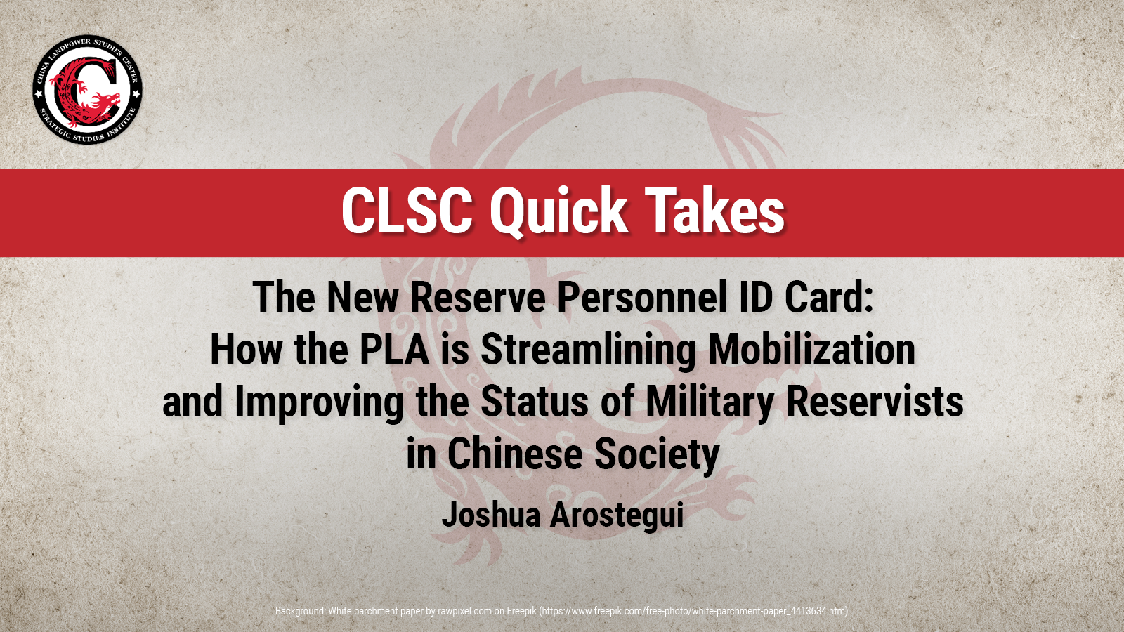 The New Reserve Personnel ID Card: How the PLA is Streamlining Mobilization and Improving the Status of Military Reservists in Chinese Society | Joshua Arostegui