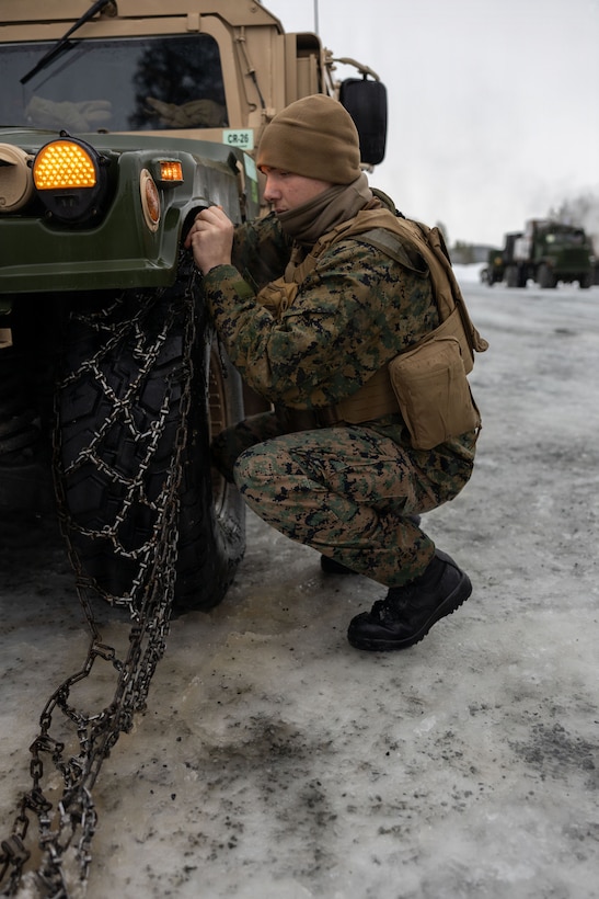 CORE 26| Reserve Marines Conduct Convoy Operations to the Swedish Border for Exercise Cold Response 26