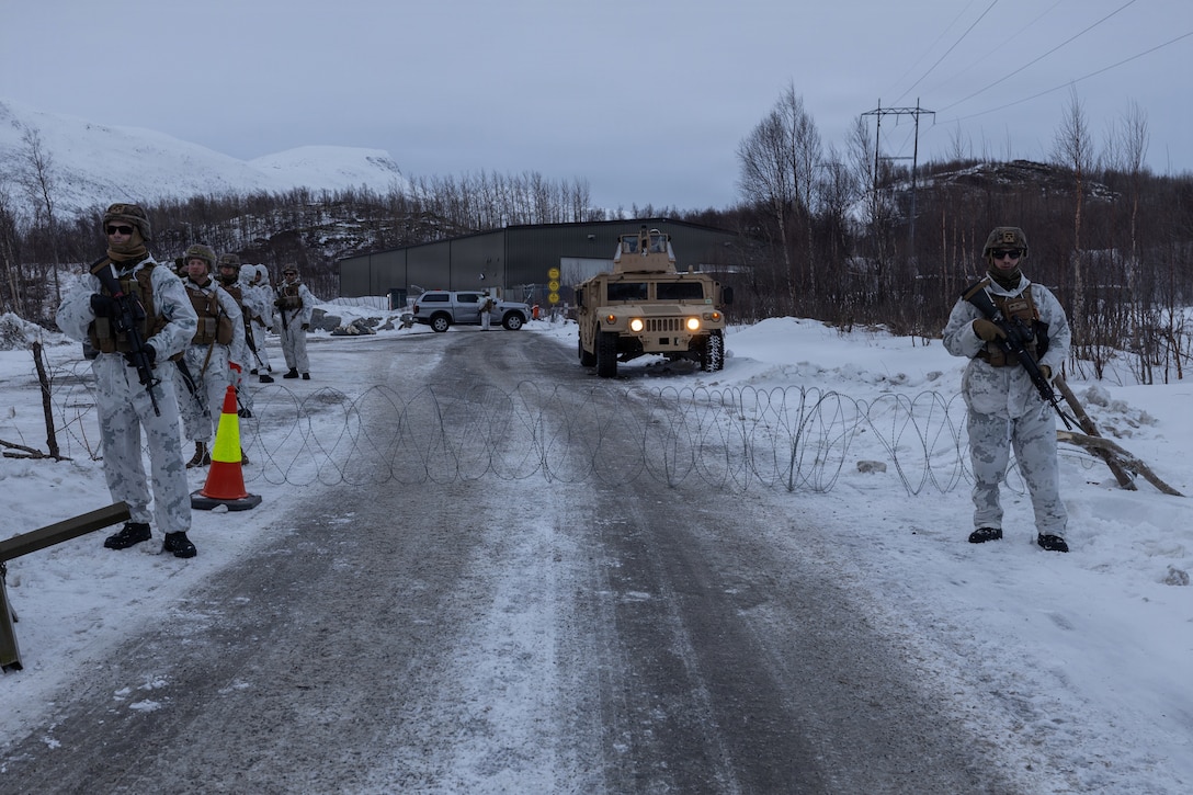 CORE 26 | Norwegians, U.S. Marines Set Up Entry Control Points during Arctic Exercise