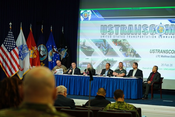 A panel discussion is taking place.