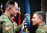 BG Lennox speaking with LTG Hartman at Change of Command Ceremony