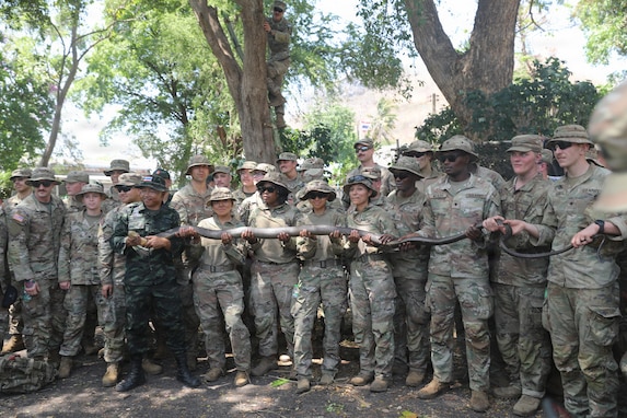 U.S. Army Reserve Soldiers learn jungle survival from Royal Thai Army