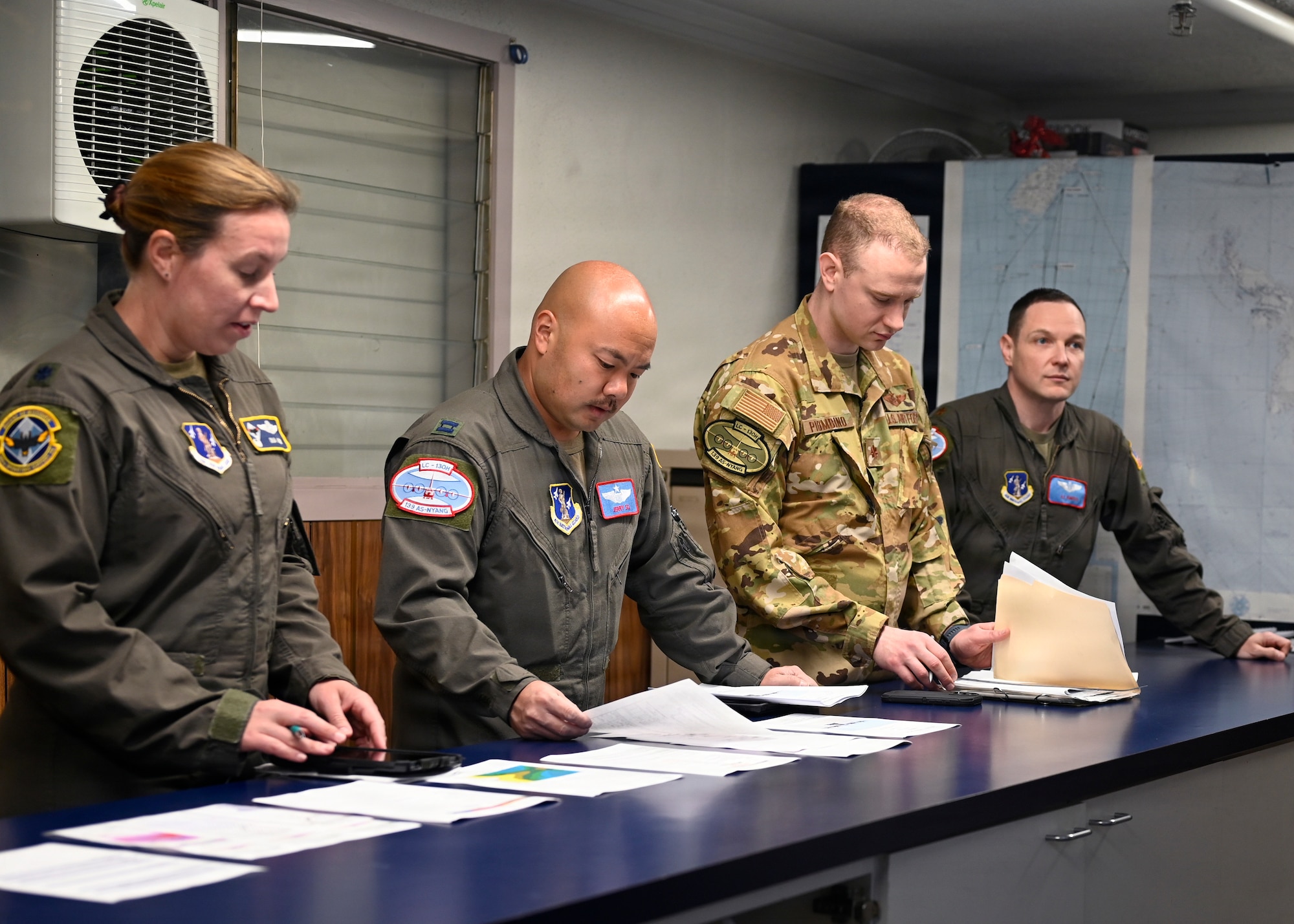 Airmen review documents