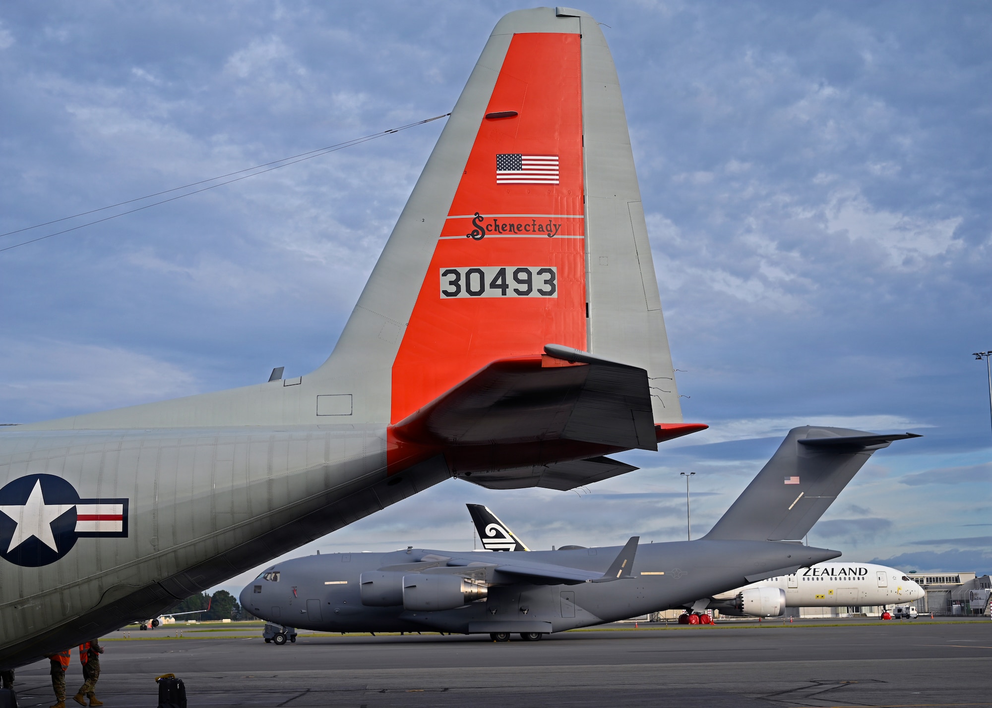 Aircraft sit on flightline