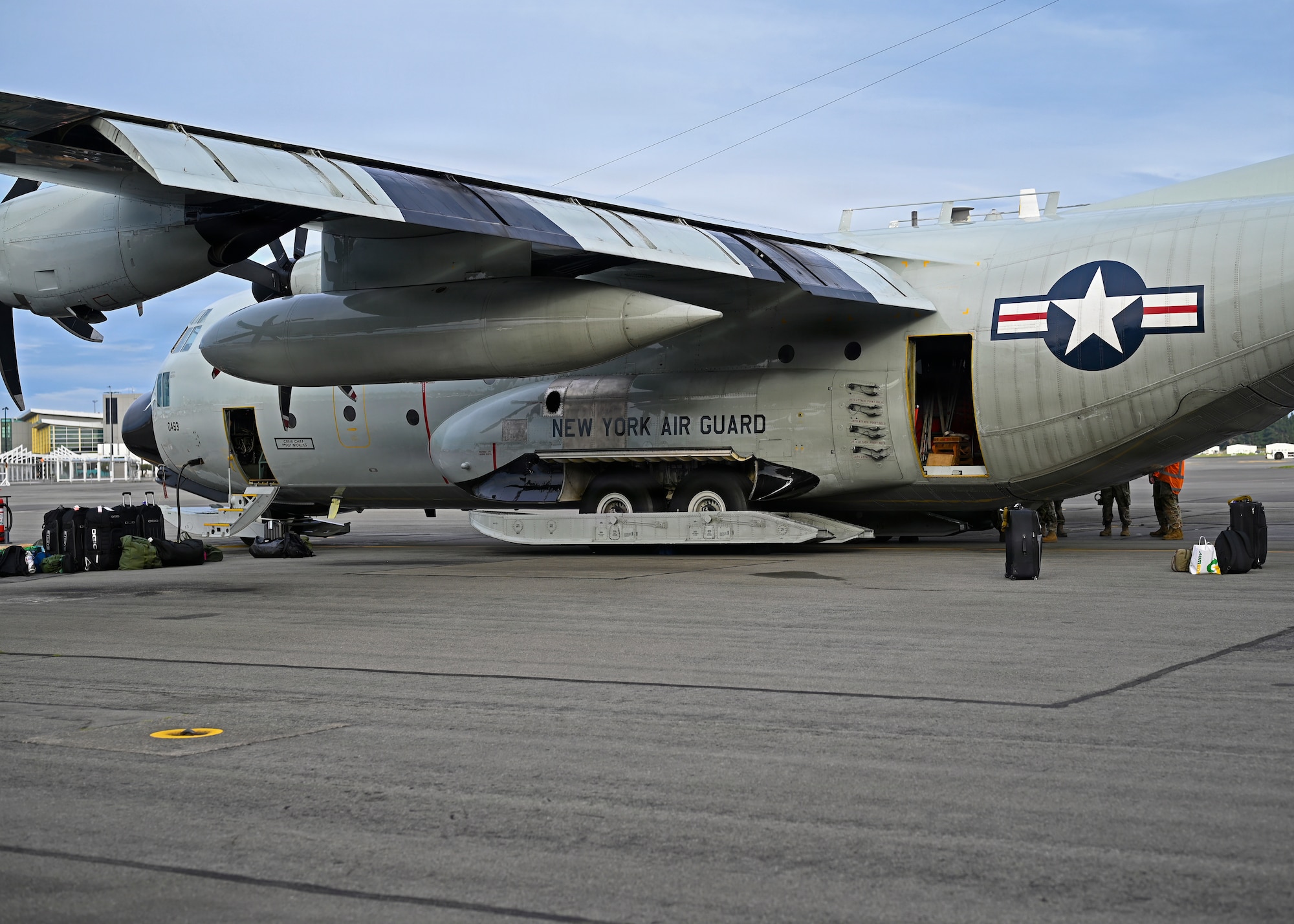 Aircraft sits on flightline