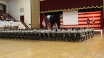 U.S. Soldiers with the 131st Transportation Company, 228th Motor Transportation Battalion, 213th Regional Support Group, Pennsylvania National Guard are honored at a deployment ceremony at the Zembo Shrine, Harrisburg, Pennsylvania, March 14, 2026. About 150 Soldiers are preparing for a year-long deployment to Europe in support of Operation Atlantic Resolve where they will transport critical equipment and supplies throughout the U.S. Army Europe and Africa area of operation. Photo by Staff Sgt. Vail Forbeck.